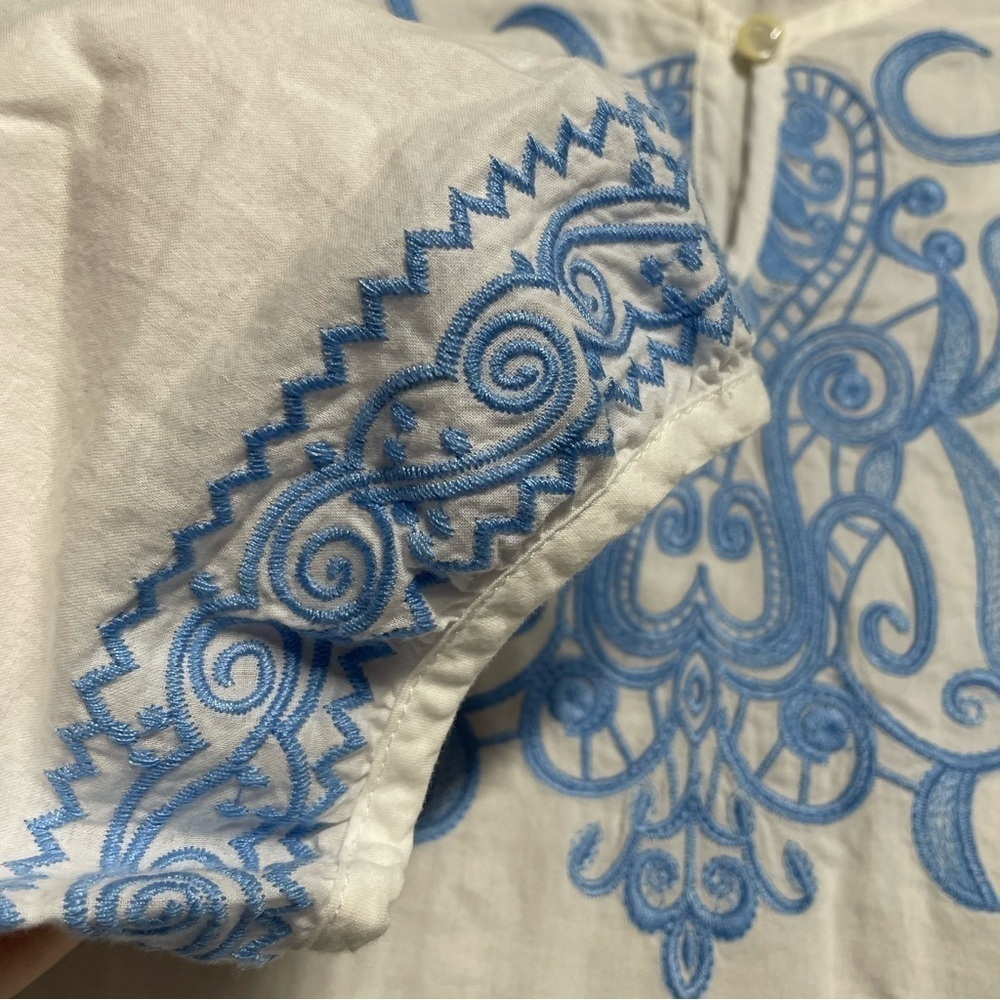 NWOT J. McLaughlin Embroidered Pembrooke Tunic Top White - Picture 6 of 12